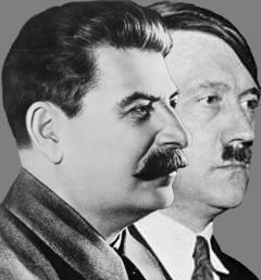 Stalin and Hitler Side Profiles